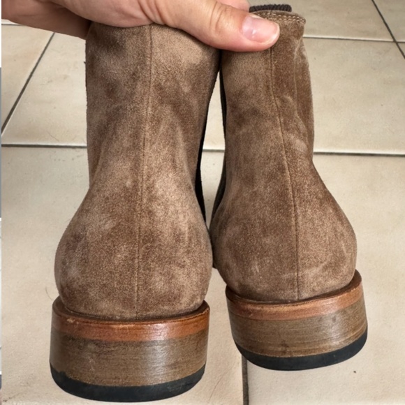 John Varvatos Brown Suede Chelsea Boots in 10.5